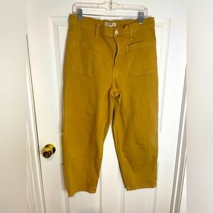 Madewell Mustard Wide Leg Pants
